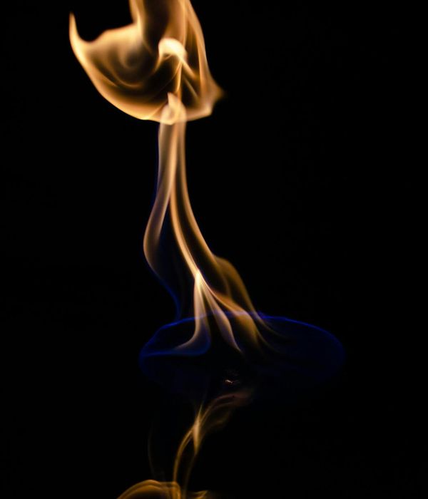 Abstract glowing energy waves in dark space